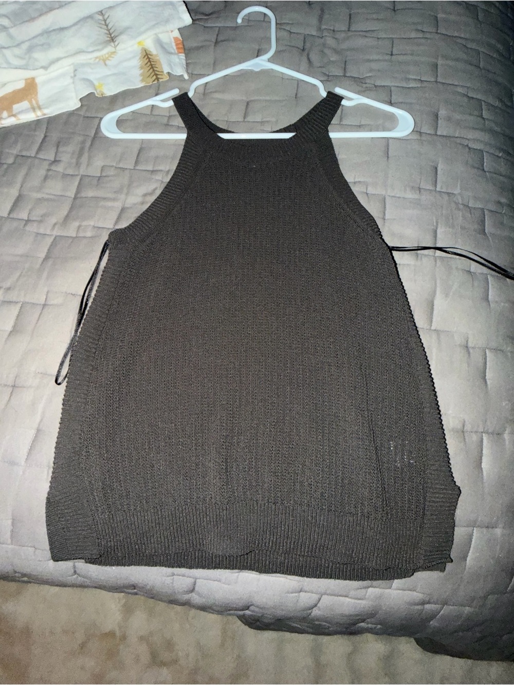 Prologue Black Knit Halter-Style Sweater Tank